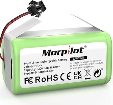 morpilot 14.4V 3200mah Li-Ion Batería para Conga Excellence 990, Compatible con Conga Excellence y 950 1090 1790 1990, DEEBOT N79S N79 DN622, Eufy RoboVac 11 11S 30 30C 12 35C, IKOHS NETBOT S14 S15